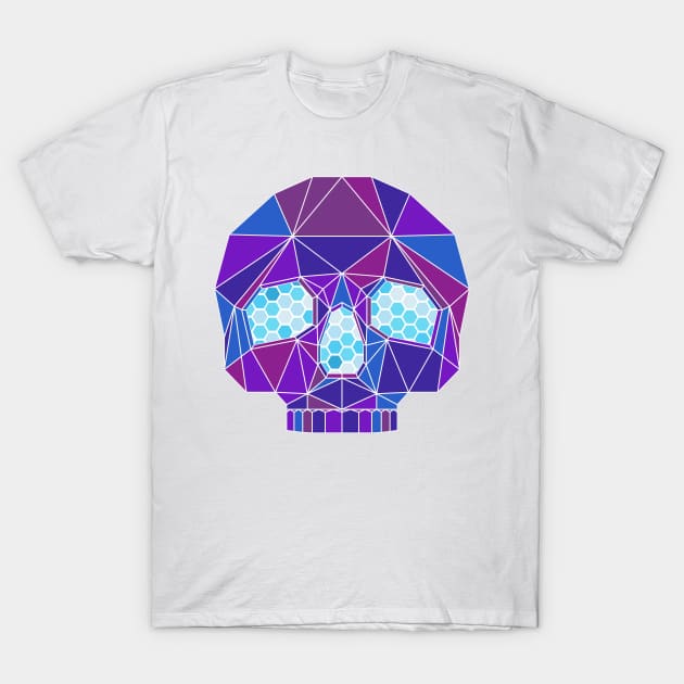 Purple Geometric Skull T-Shirt by KlehmInTime